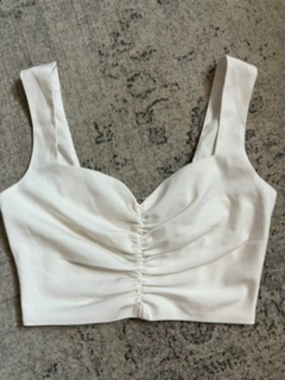 🧡3/$15  RUNAWAY White Sleeveless Crop Top Full Zipper Back Detail S